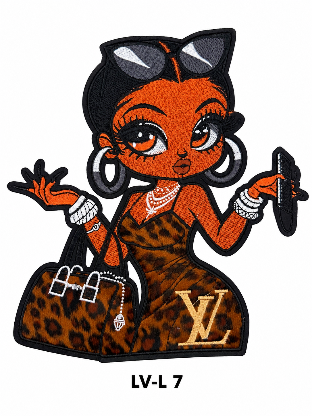 Large Designer-Inspired Embroidered Patches – LV Series