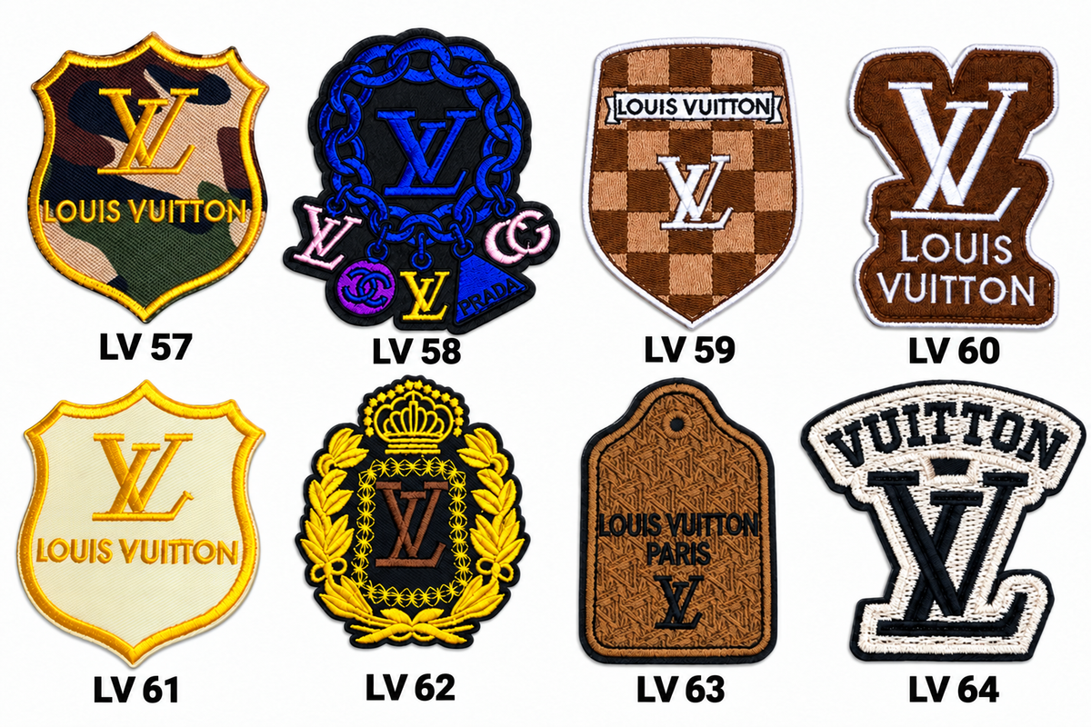 Small Designer-Inspired Embroidered Patch — LV1