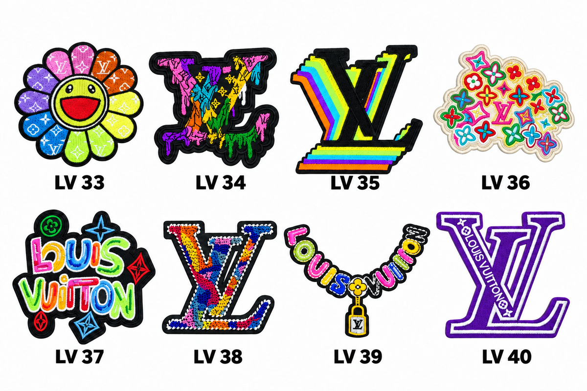 Small Designer-Inspired Embroidered Patch — LV1