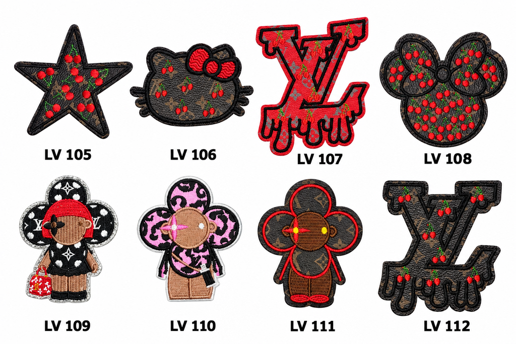 Small Designer-Inspired Embroidered Patch — LV1