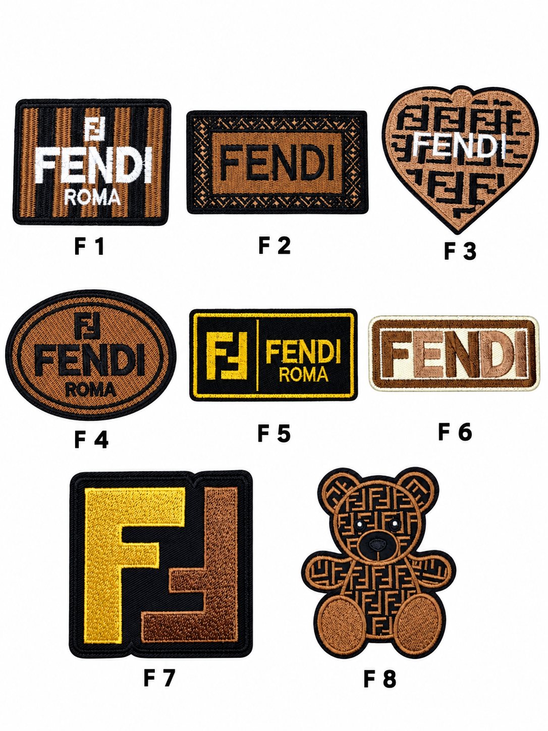 Small Designer-Inspired Embroidered Patch — F1