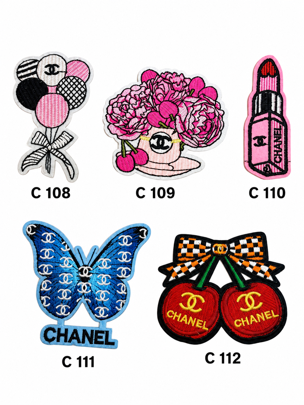 Small Designer-Inspired Embroidered Patch — C1