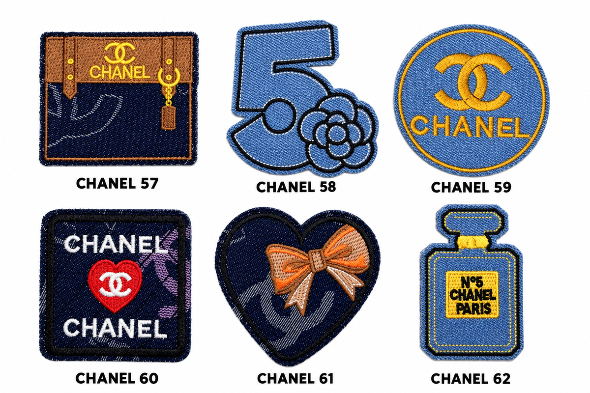 Small Designer-Inspired Embroidered Patch — C1