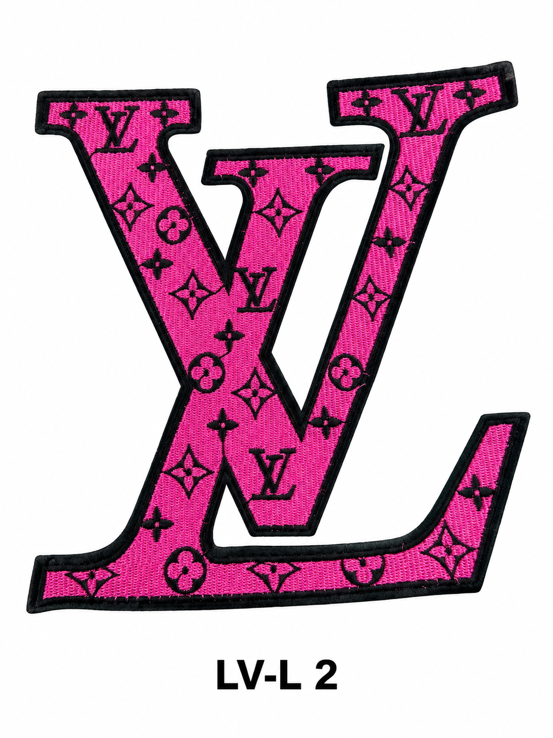 Large Designer-Inspired Embroidered Patches – LV Series