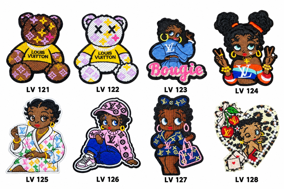 Small Designer-Inspired Embroidered Patch — LV1