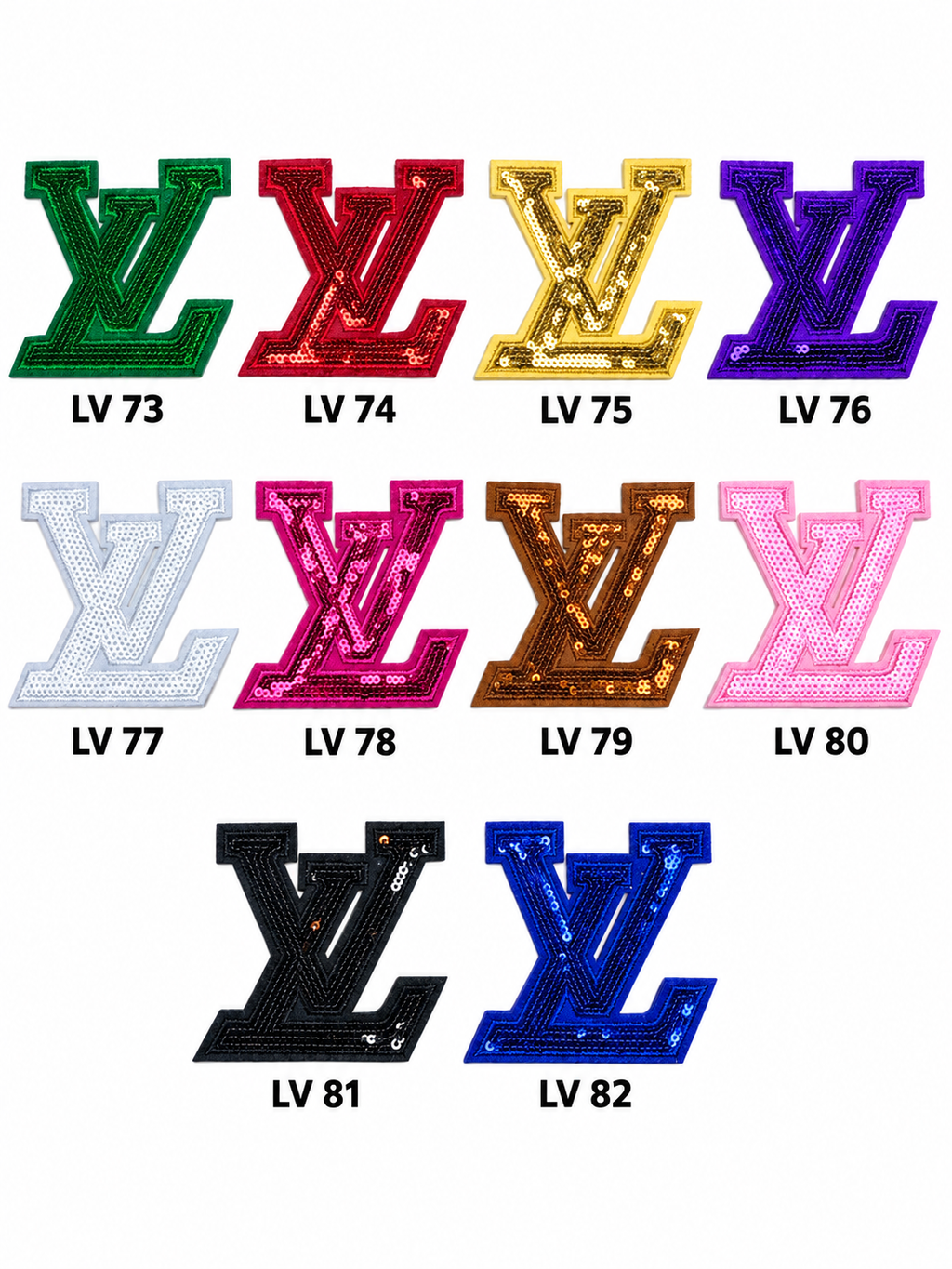 Small Designer-Inspired Embroidered Patch — LV1