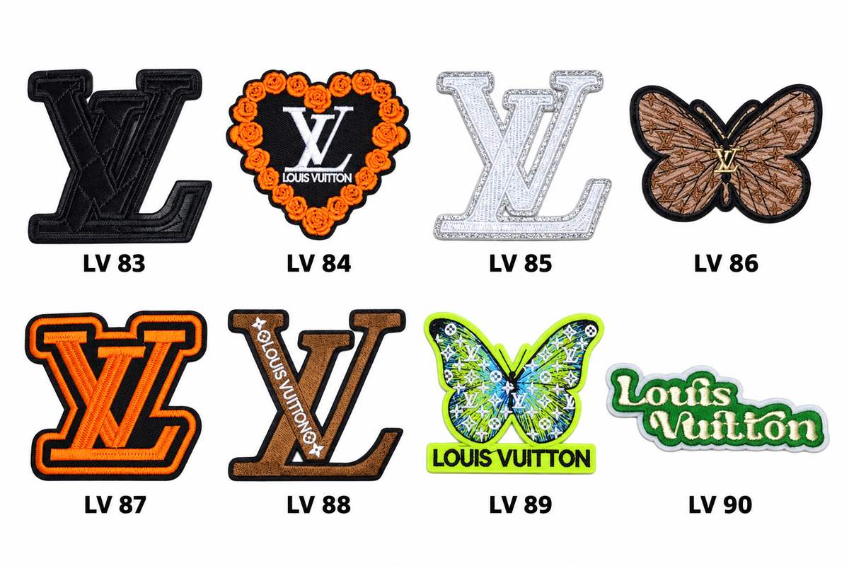 Small Designer-Inspired Embroidered Patch — LV1
