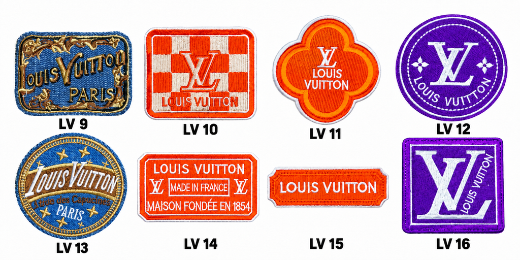 Small Designer-Inspired Embroidered Patch — LV1