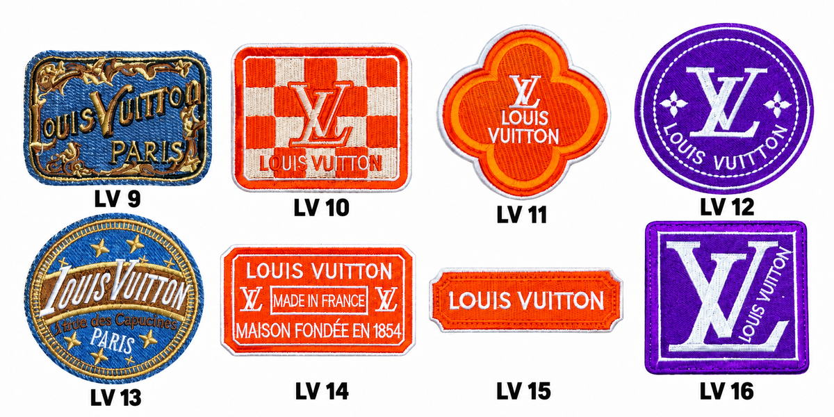 Small Designer-Inspired Embroidered Patch — LV1