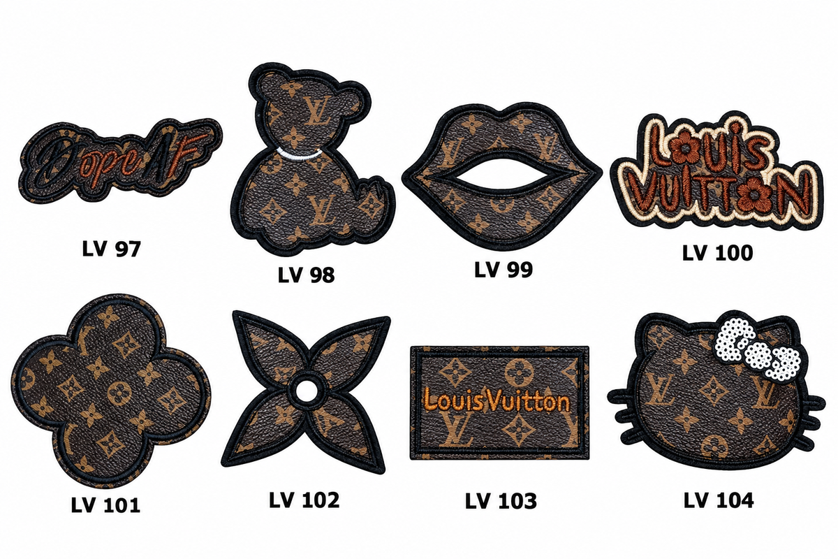 Small Designer-Inspired Embroidered Patch — LV1