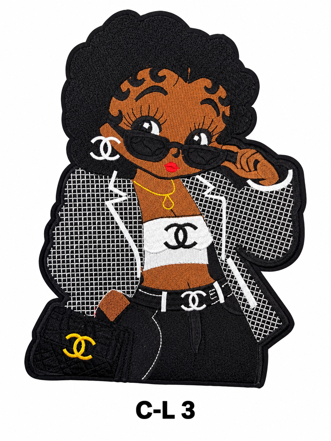 Large Designer-Inspired Embroidered Patches – C Series