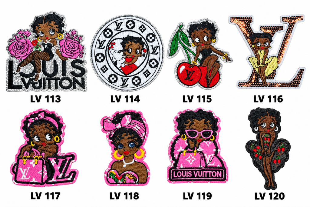 Small Designer-Inspired Embroidered Patch — LV1
