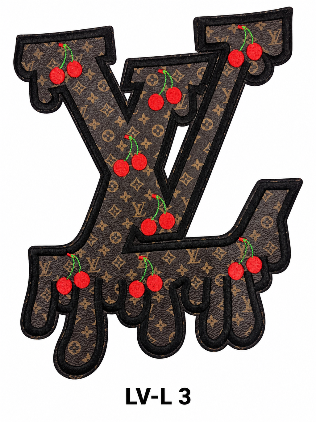 Large Designer-Inspired Embroidered Patches – LV Series