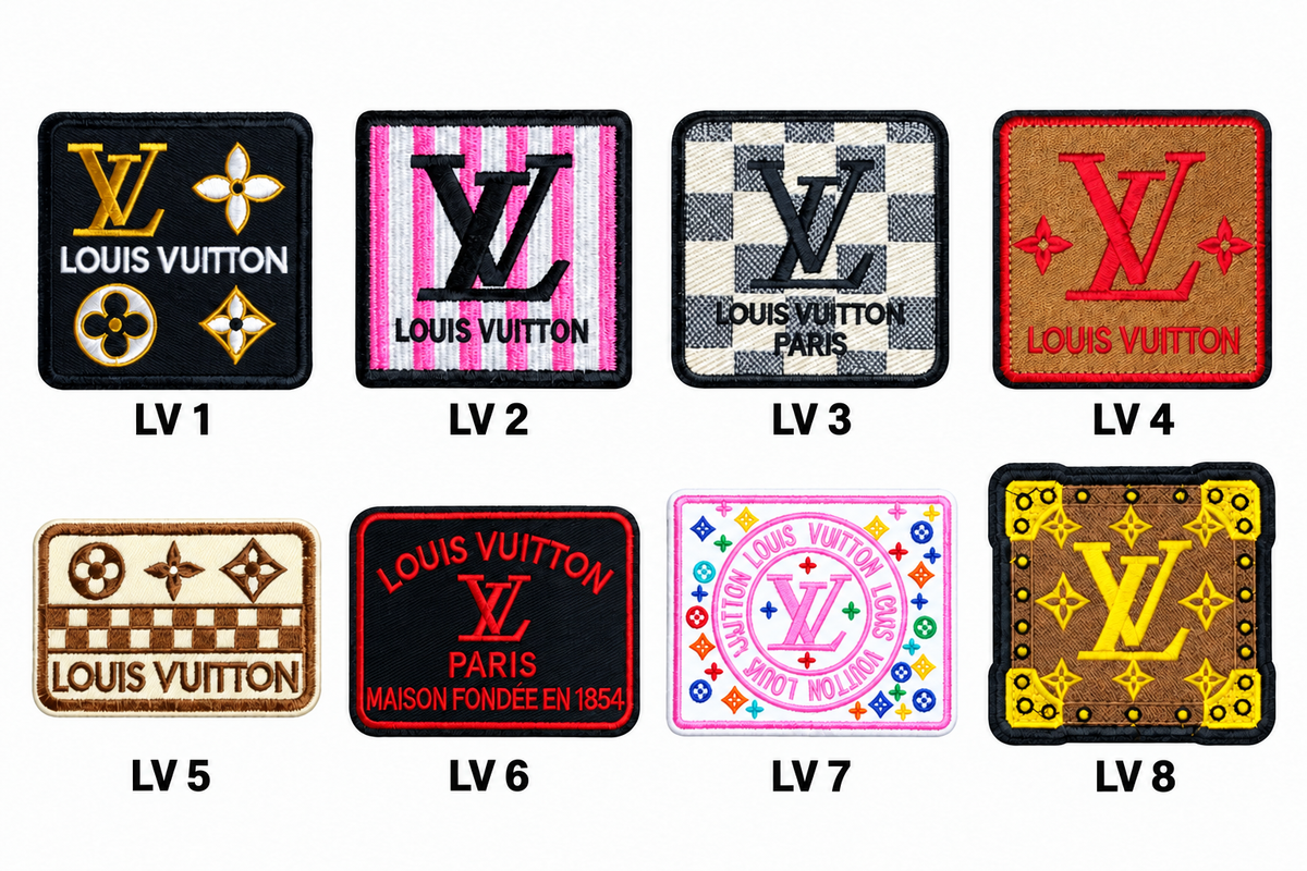 Small Designer-Inspired Embroidered Patch — LV1