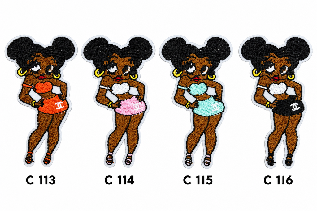 Small Designer-Inspired Embroidered Patch — C1