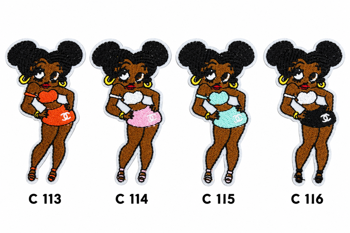 Small Designer-Inspired Embroidered Patch — C1