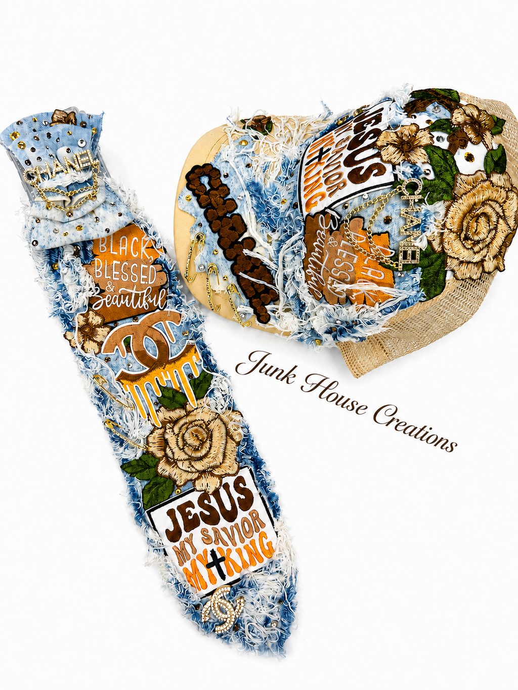 Black, Blessed & Beautiful Hat & Tie Set
