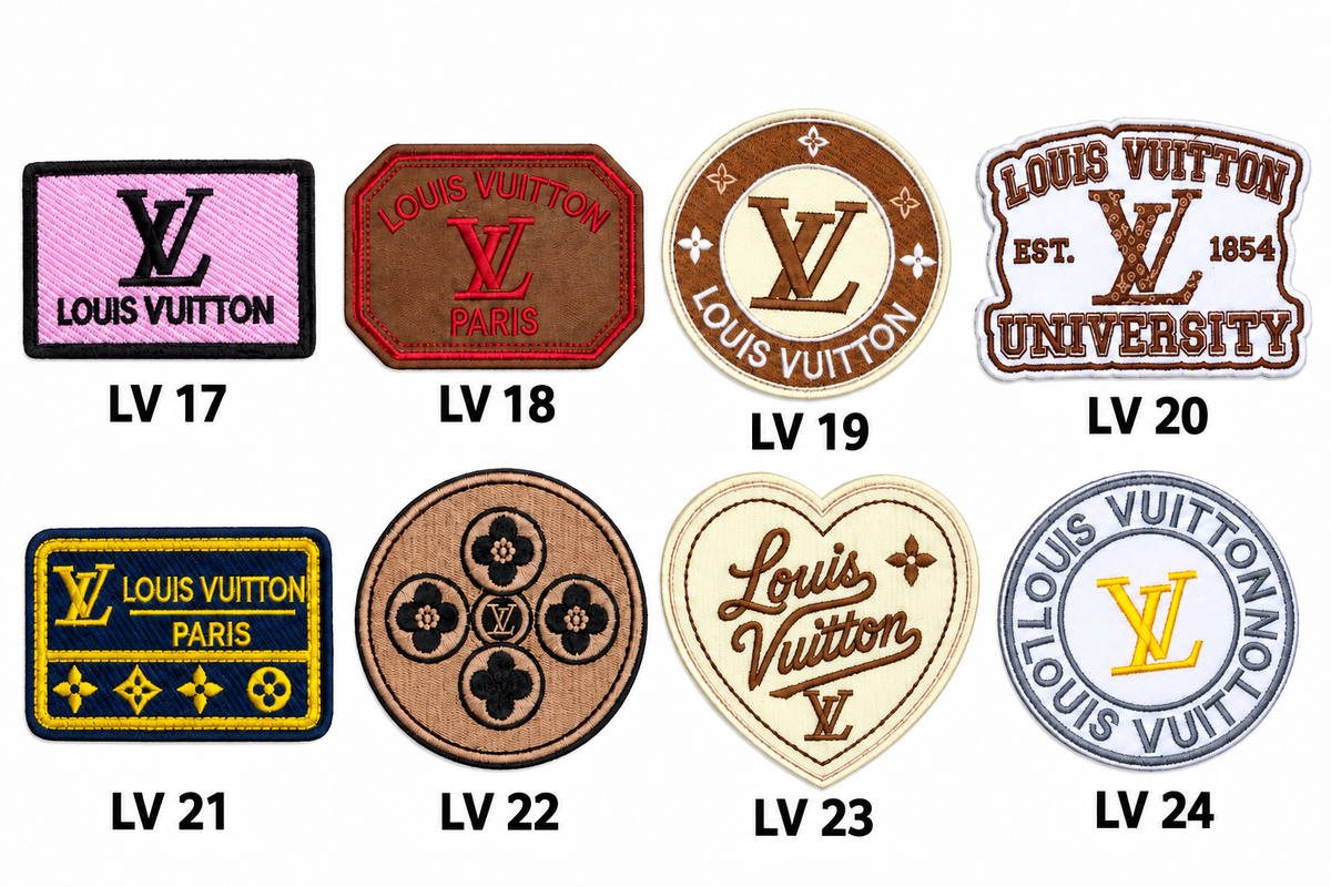 Small Designer-Inspired Embroidered Patch — LV1