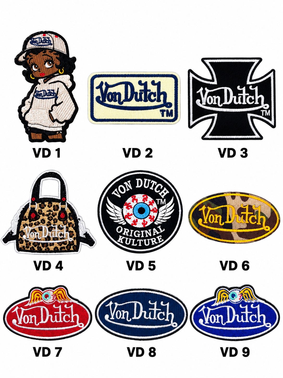 Small Designer-Inspired Embroidered Patch — VD1