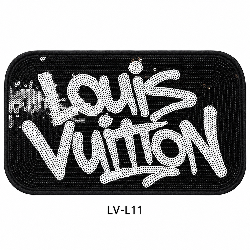 Large Designer-Inspired Embroidered Patches – LV Series