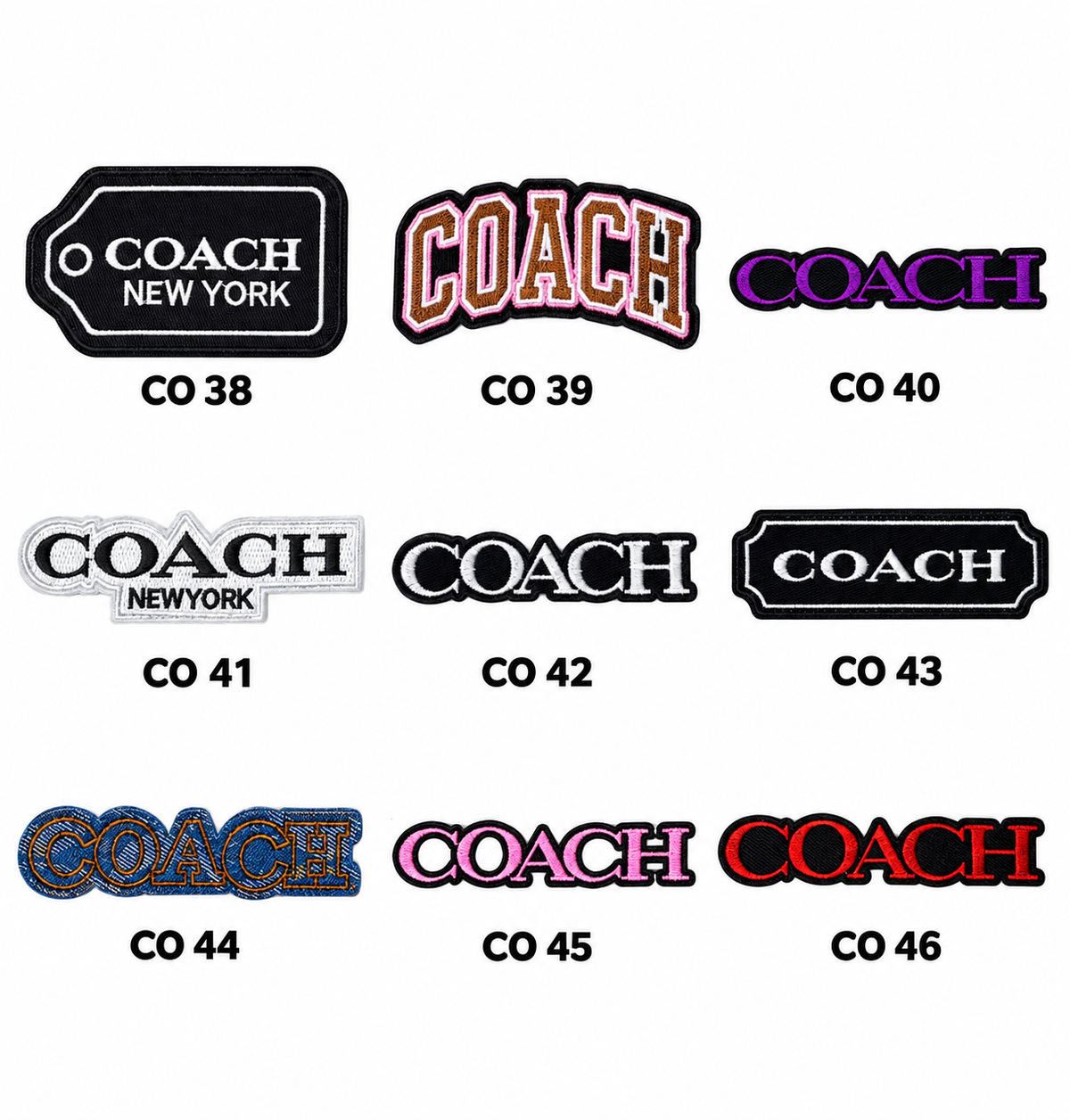 Small Designer-Inspired Embroidered Patch — CO1