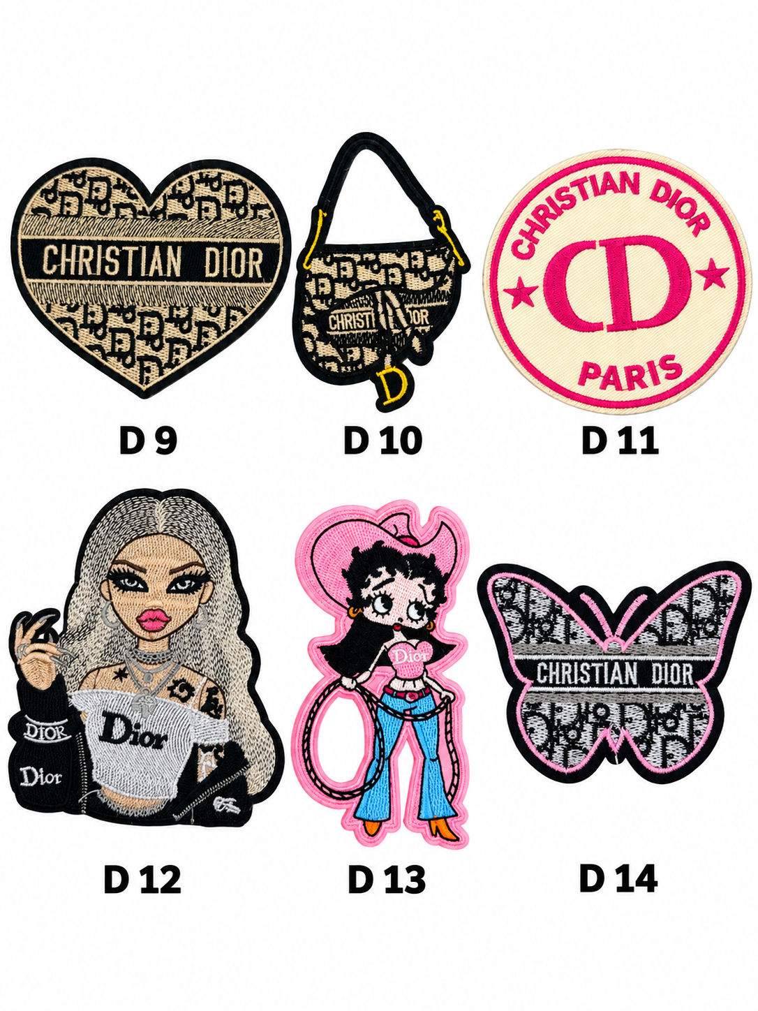 Small Designer-Inspired Embroidered Patch — D1