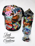Luxury Graffiti Remix Hat & Tie Set.