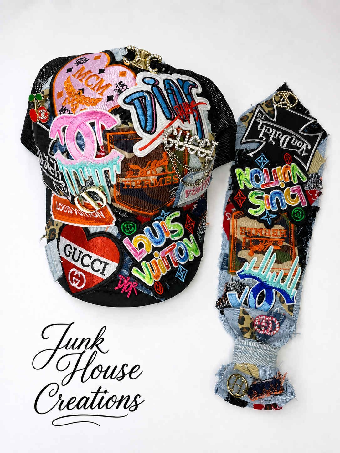Luxury Graffiti Remix Hat & Tie Set.