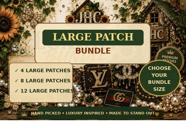 Large Designer-Inspired Patch Bundle - Choose 4,8,or 12