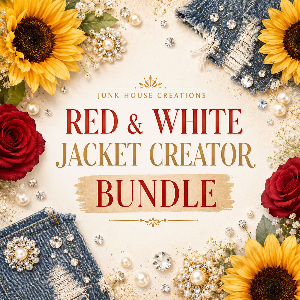 Red & White Sorority-Inspired Jacket Creator Bundle
