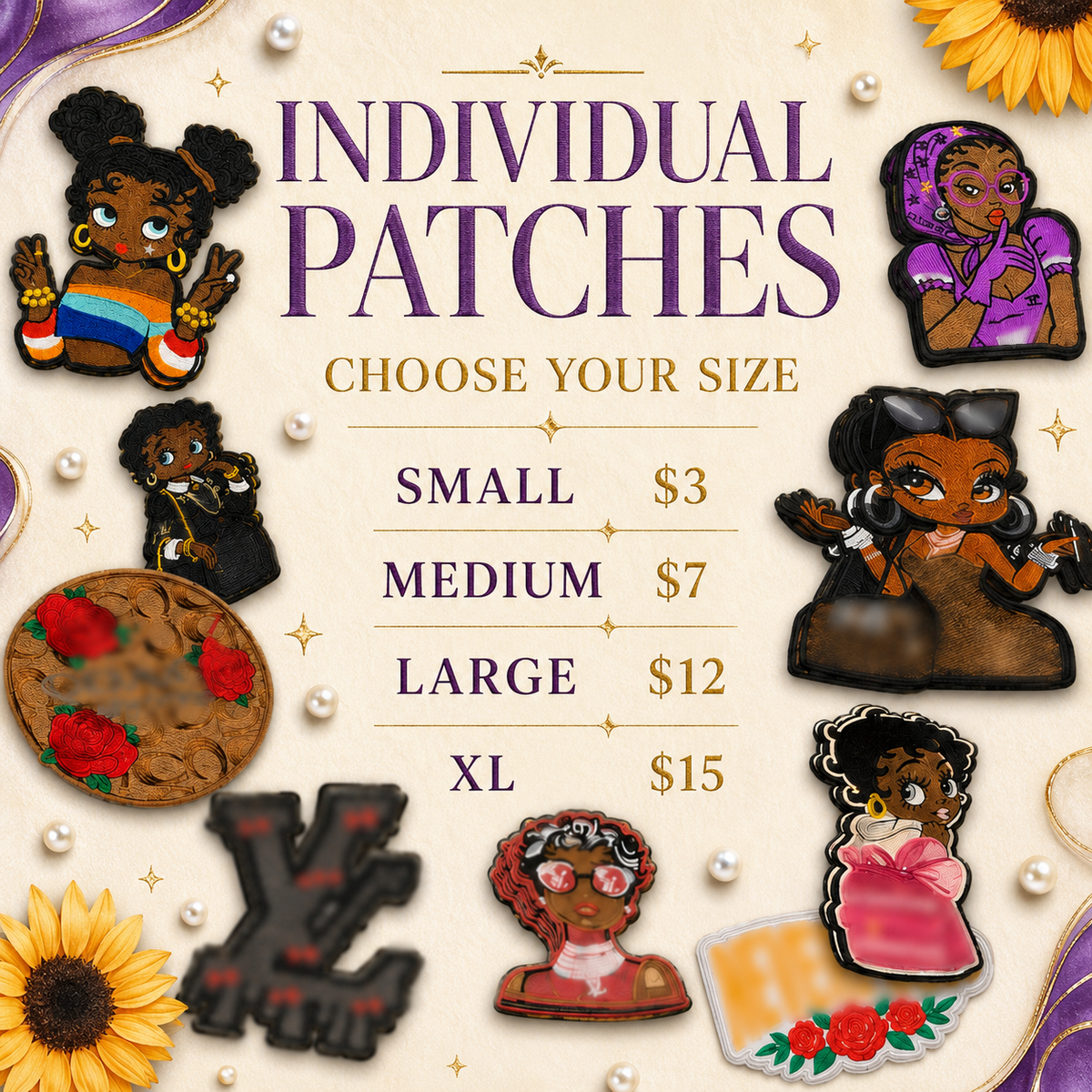 Individual Patches – Choose Your Size.